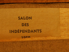 Exhibition label:  "Salon Des Independants"  1959  